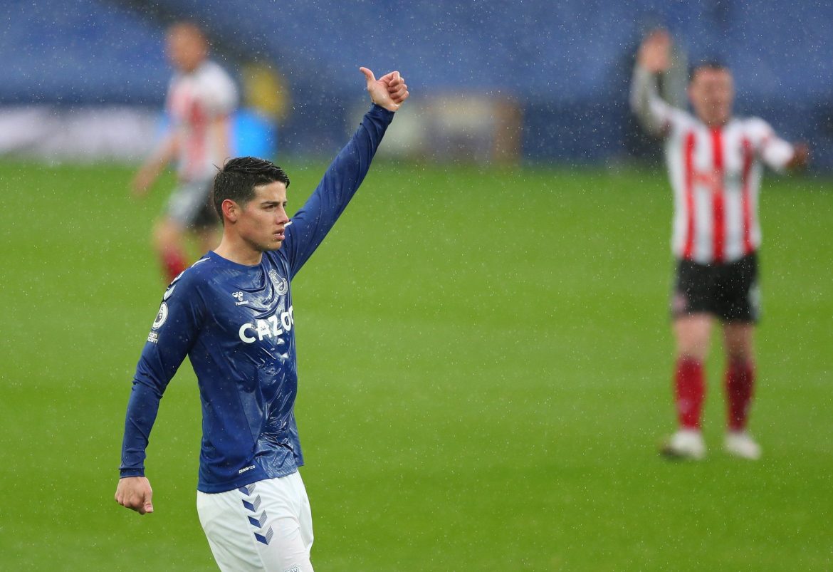 Pundit fears Everton’s James Rodriguez might return to Madrid